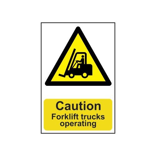 Caution Forklift Trucks Operating - Sapp (200 X 300mm)