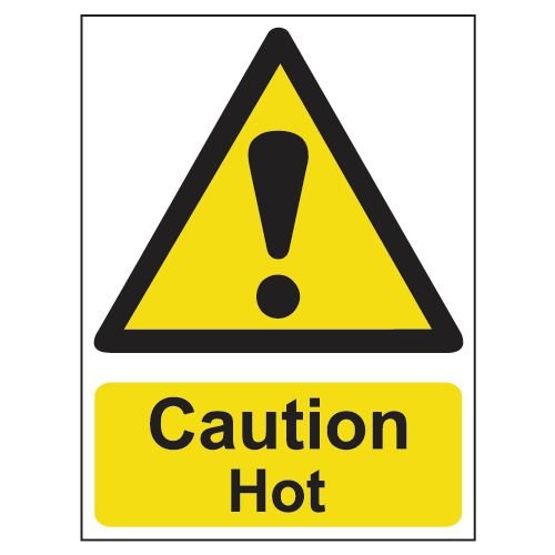 Caution Hot 1.2mm Recyclable Pp (300mm X 400mm)