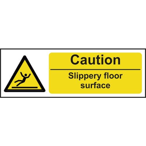 Caution Slippery Floor Surface - Sav (300 X 100mm)