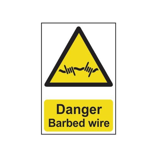 Danger Barbed Wire - Sapp (200 X 300mm)