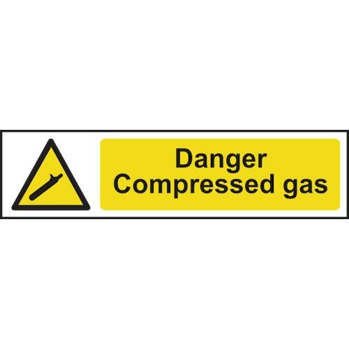 Danger Compressed Gas - Sapp (200 X 50mm)