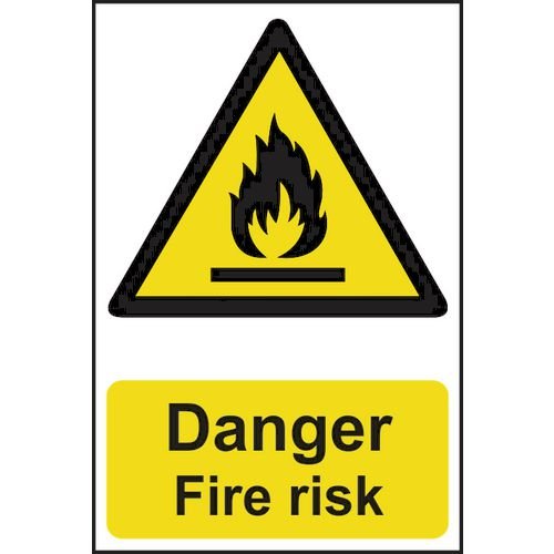 Danger Fire Risk - Sapp (200 X 300mm)