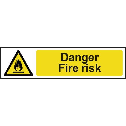 Danger Fire Risk - Sapp (200 X 50mm)