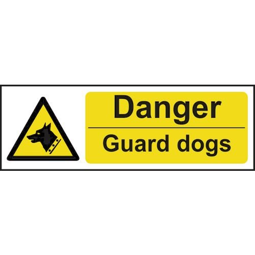 Danger Guard Dogs - 1.2mm Recyclable Pp (300 X 100mm)