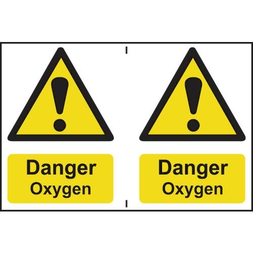 Danger Oxygen - Sapp Danger Oxygen - Sapp (150 X 200mm) Pack Of 2