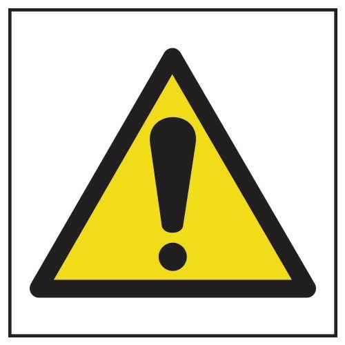 Hazard Warning Symbol - 1.2mm Recyclable Pp (400 X 400mm)