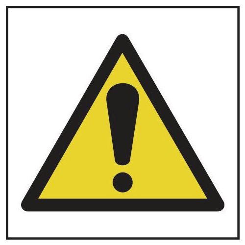 Hazard Warning Symbol - Sav (100 X 100mm)