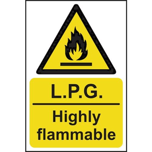 Lpg Highly Flammable - 1.2mm Recyclable Pp (400 X 600mm)