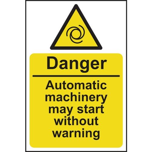 Danger Automatic Machinery May Start - Sav (200 X 300mm)