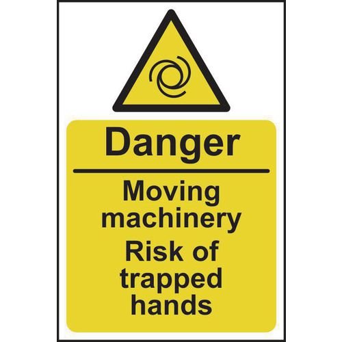 Danger Moving Machinery Risk Of Trapped Hands - Sav (200 X 300mm)