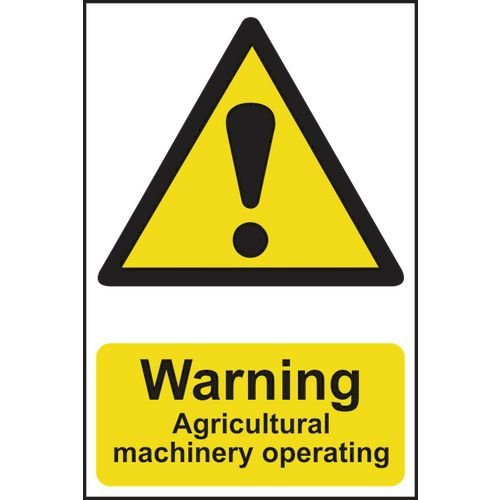 Warning Agricultural Machinery Operating - Sapp (200 X 300mm)