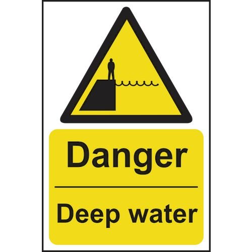 Danger Deep Water - 1.2mm Recyclable Pp (200 X 300mm)