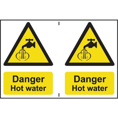 Danger Hot Water Sapp (150 X 200mm) Pack Of 2