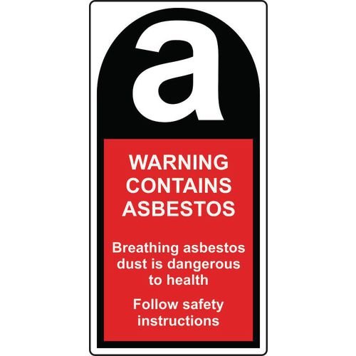 Warning Contains Asbestos (25 X 50mm, Roll Of 500 Labels)