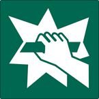 Break Glass Symbol -labels (50 X 50 mm Roll of 250)