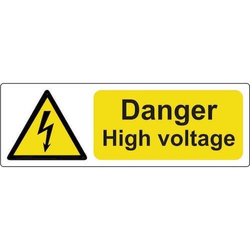 Danger High Voltage - 250 Roll Sav (75 X 25mm)