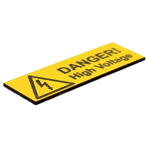 Danger High Voltage - Pack Of 5 Engraved (75 X 25mm)