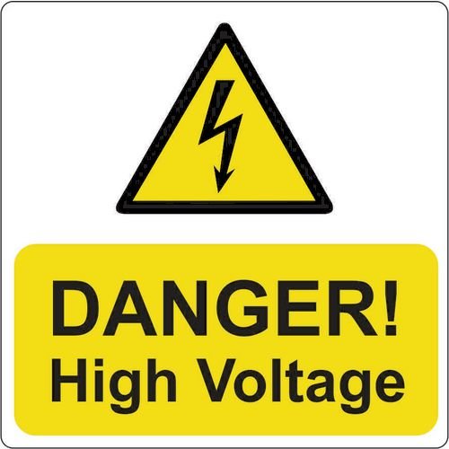 Danger High Voltage - Pack Of 5 Sapp (75 X 75mm)