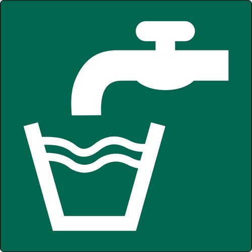 Drinking Water Symbol - Labels (50 X 50mm Roll Of 250)