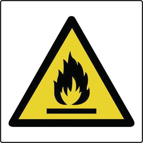 Flammable Symbol - Labels (50 X 50mm Roll Of 250)