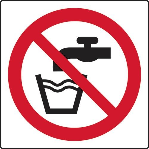 Not Drinking Water Symbol - Labels (50 X 50mm Roll Of 250)