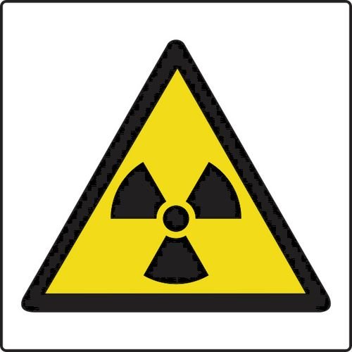 Radiation Symbol - Labels (50 X 50mm Roll Of 250)