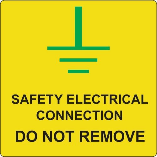 Safety Electrical Connection Do Not Remove - Pack Of 25 Sav (75 X 75mm)