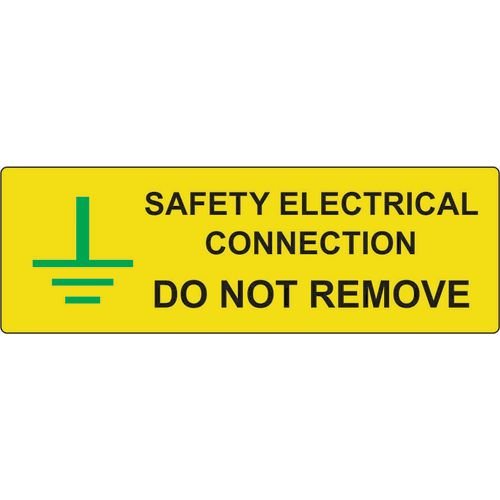 Safety Electrical Connection Do Not Remove - Pack Of 5 Sav (75 X 25mm)