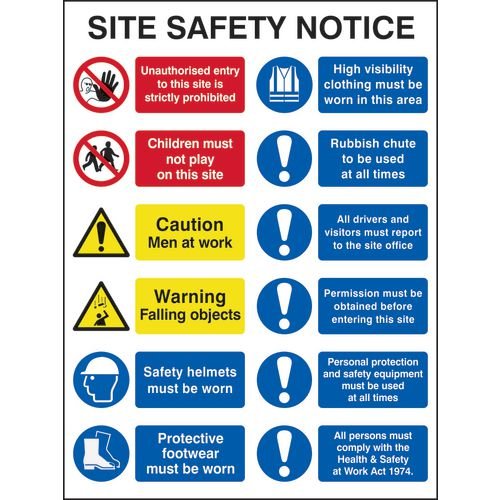 Composite Site Safety Notice - Fmx (600 X 800mm)