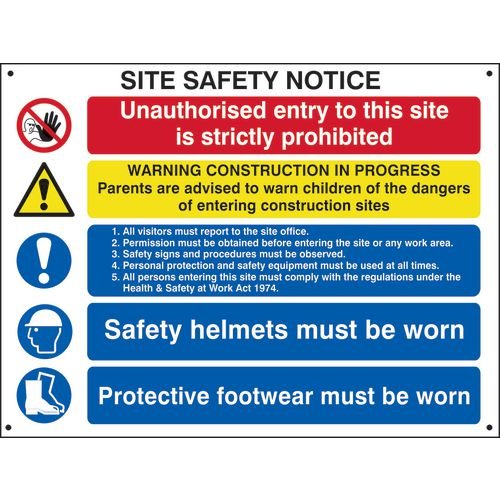Composite Site Safety Notice - Fpp (800 X 600mm)