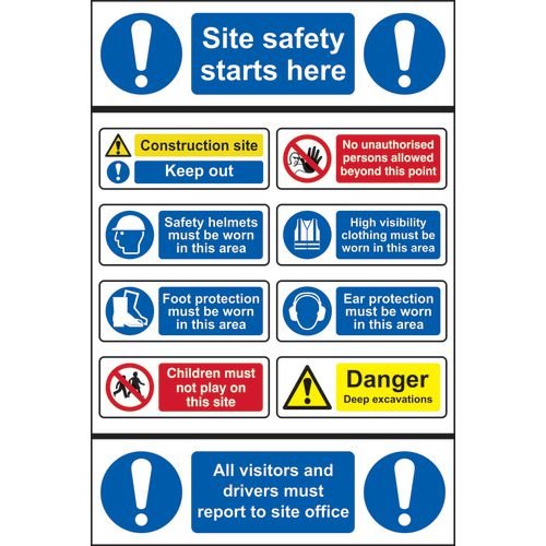 Site Entrance Multisign - Crx (600 X 900mm)