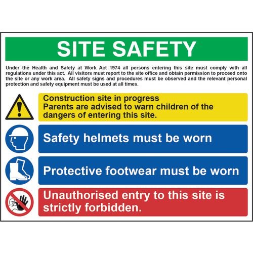 Site Safety Composite - 1.2mm Recyclable Pp (800 X 600mm)