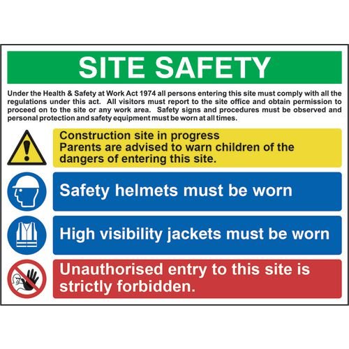 Site Safety Composite - 1.2mm Recyclable Pp (800 X 600mm)