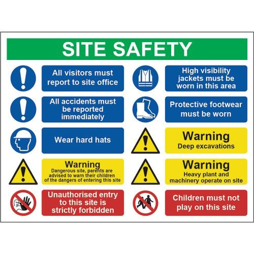 Site Safety Notice Fpp (800mm X 600mm)