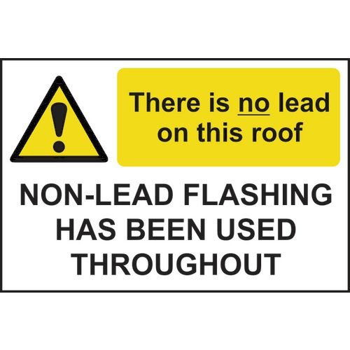 There Is No Lead On This Roof / Non-Lead Flashing... - 1.2mm Recyclable Pp (300 X 200mm)
