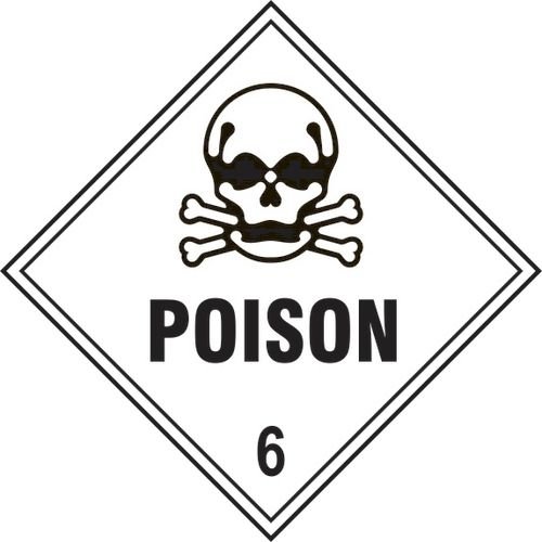 Poison 6 - Labels (100 X 100mm Roll Of 250)