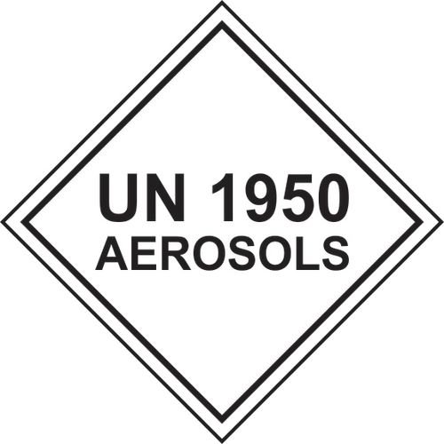 Un1950 Aerosols - Labels (250 X 250mm Pack Of 10)