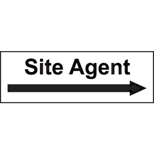 Site Agent Arrow Right - 1.2mm Recyclable Pp (300 X 100mm)