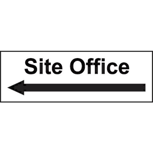 Site Office Arrow Left - 1.2mm Recyclable Pp (300 X 100mm)
