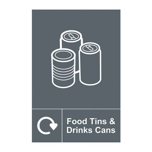 Recycling: Food Tins & Drinks Cans - 1.2mm Recyclable Pp (150 X 200mm)