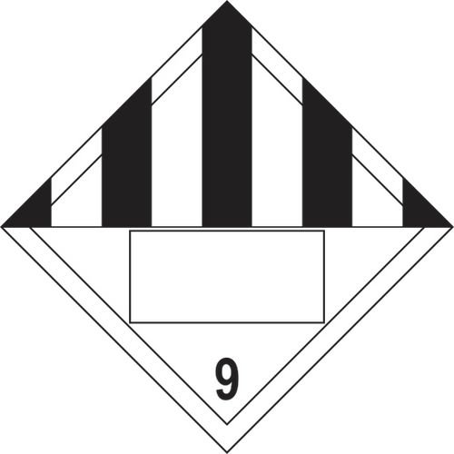 Black Striped 9 Symbol - Sav Placard (250 X 250mm)