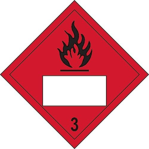 Flammable 3 Symbol - Sav Placard (250 X 250mm)