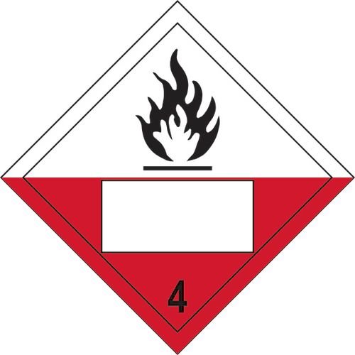 Flammable 4 Symbol - Sav Placard (250 X 250mm)