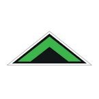 Arrow Chevron Symbol Green- R 9 Floor Graphic (500 X 200 Mm)