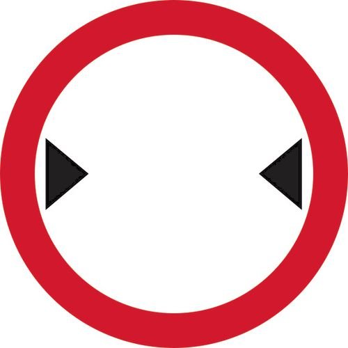 450mm Dia. Dibond 'Width Restriction...' Road Sign (Without Channel)