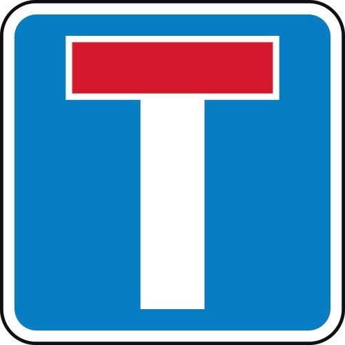 480 X 480mm Dibond 'No Through Road' Road Sign (With Channel)