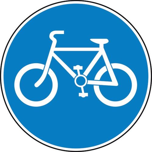 600mm Dia. Dibond 'Cyclist'S Only' Road Sign (With Channel)