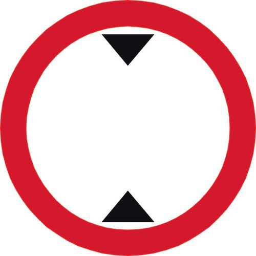 600mm Dia. Dibond 'Height Restriction...' Road Sign (With Channel)