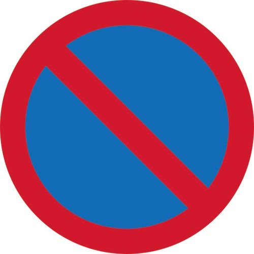 600mm Dia. Dibond 'No Waiting' Road Sign (Without Channel)