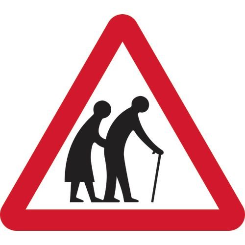 600mm Tri. Dibond 'Frail Or Disabled Pedestrians' Road Sign (With Channel)